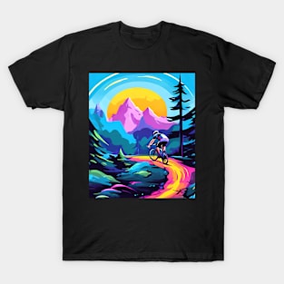 Mountain Bike Abstract, Sports T-Shirt